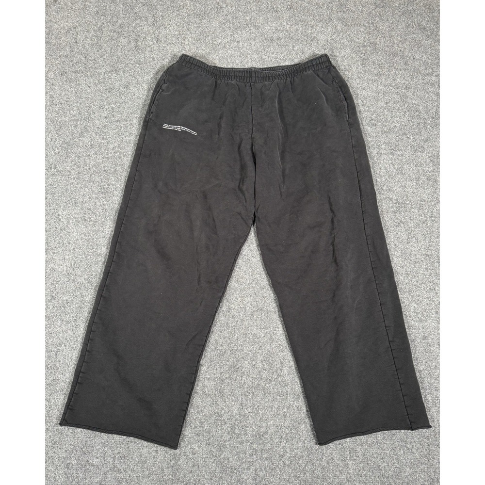 Pangaia Women's Sports Bottoms‎ XL Black 100% Cotton Wide-Leg Sweatpants